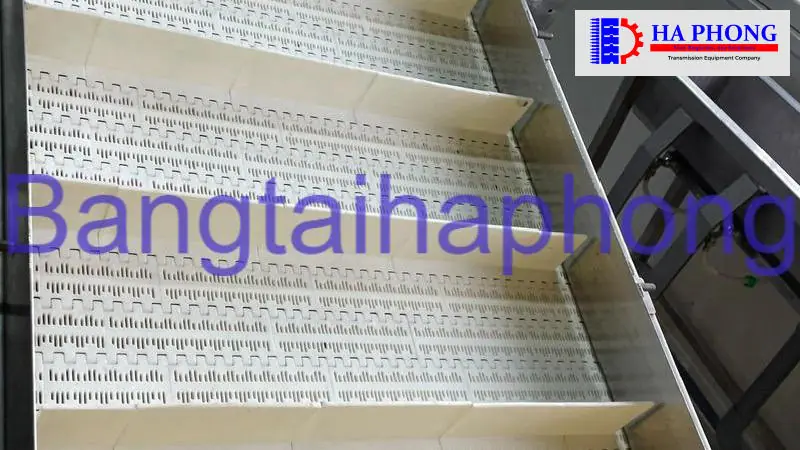 Băng tải nhựa HS 100B-HD mặt hở bước 50.8mm