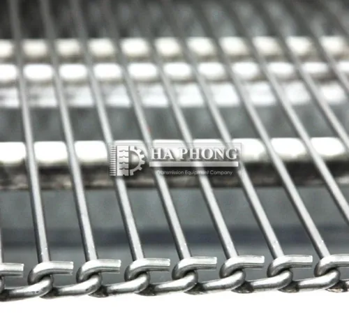 Băng tải lưới inox dạng thang 1 hàng