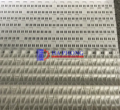 Băng tải nhựa Hong’s belt HS 1000A mặt kín bước 19.05mm
