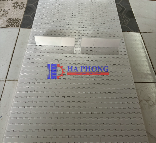 Băng tải nhựa Hong’s belt HS 1000A mặt kín bước 19.05mm
