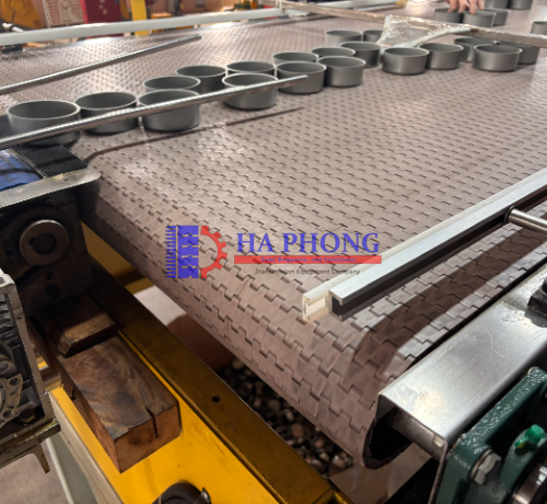 Băng tải nhựa Hong’s belt HS 1000A mặt kín bước 19.05mm