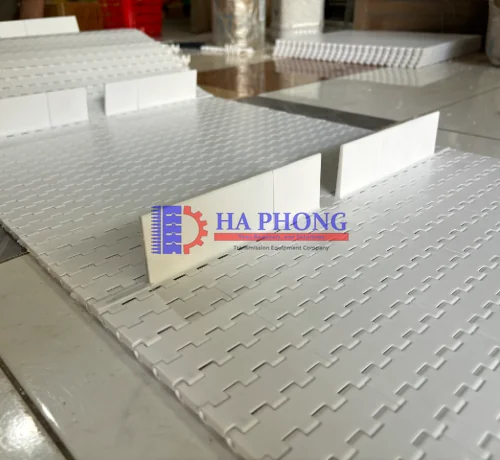 Băng tải nhựa Hong’s belt HS 1000A mặt kín bước 19.05mm