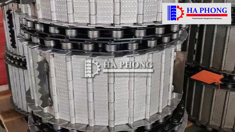 Băng tải xích tấm vật liệu loại bỏ chip