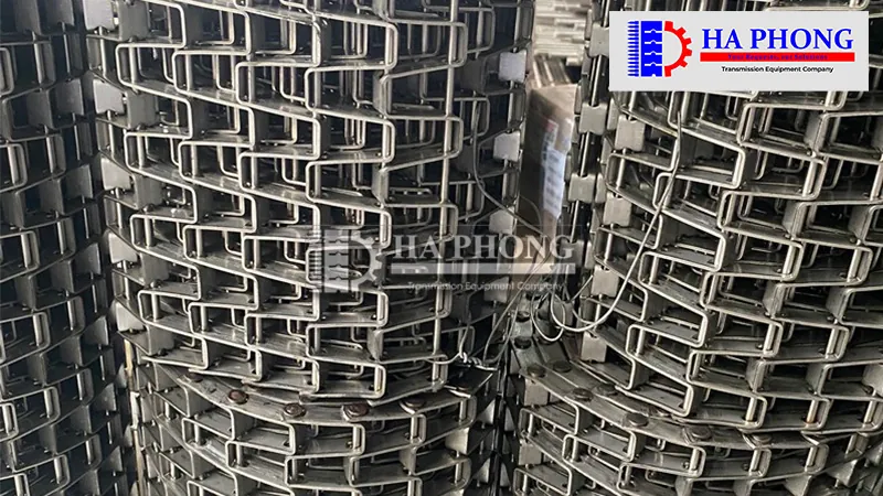 Băng tải lưới dạng phẳng Flat Belt Băng tải lưới inox dạng phẳng flat belt