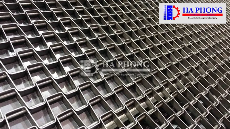 Băng tải lưới dạng phẳng Flat Belt Ưu điểm của Băng tải lưới inox dạng phẳng flat belt