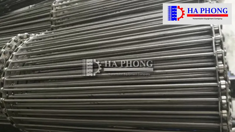 Vật liệu Băng tải lưới inox dạng thang