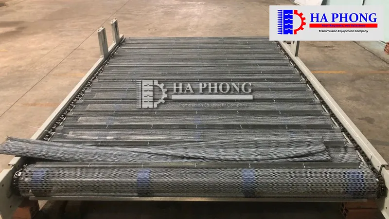 Băng tải lưới inox sợi xoắn Ứng dụng băng tải lưới Inox sợi xoắn