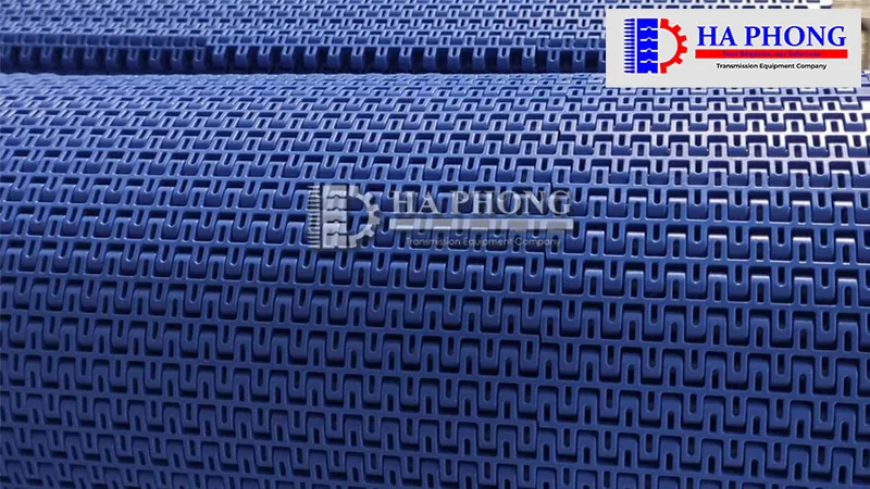 Băng tải nhựa Hong’s belt HS 1500B mặt hở bước 12.7mm Ứng dụng băng tải nhựa Hong’s belt HS 1500B