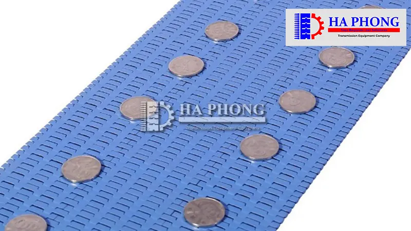 Băng tải nhựa Hong’s belt HS 4000A bước siêu nhỏ 5mm băng tải nhựa HS-4000A