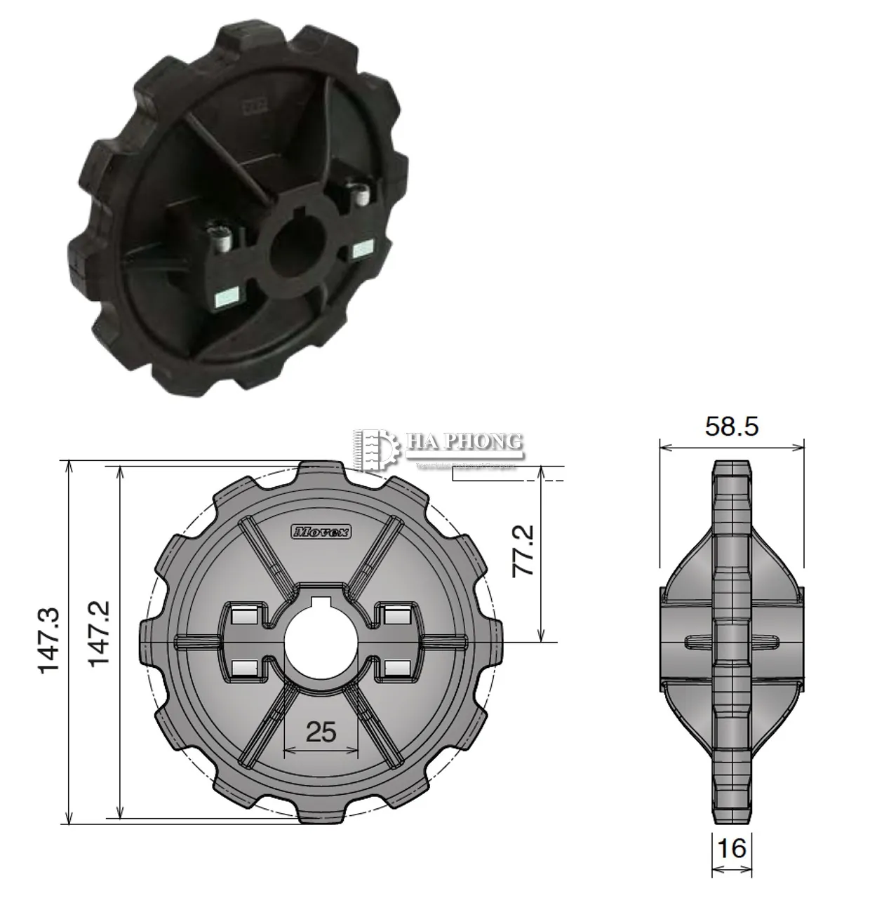 Nhông chủ động xích 880
