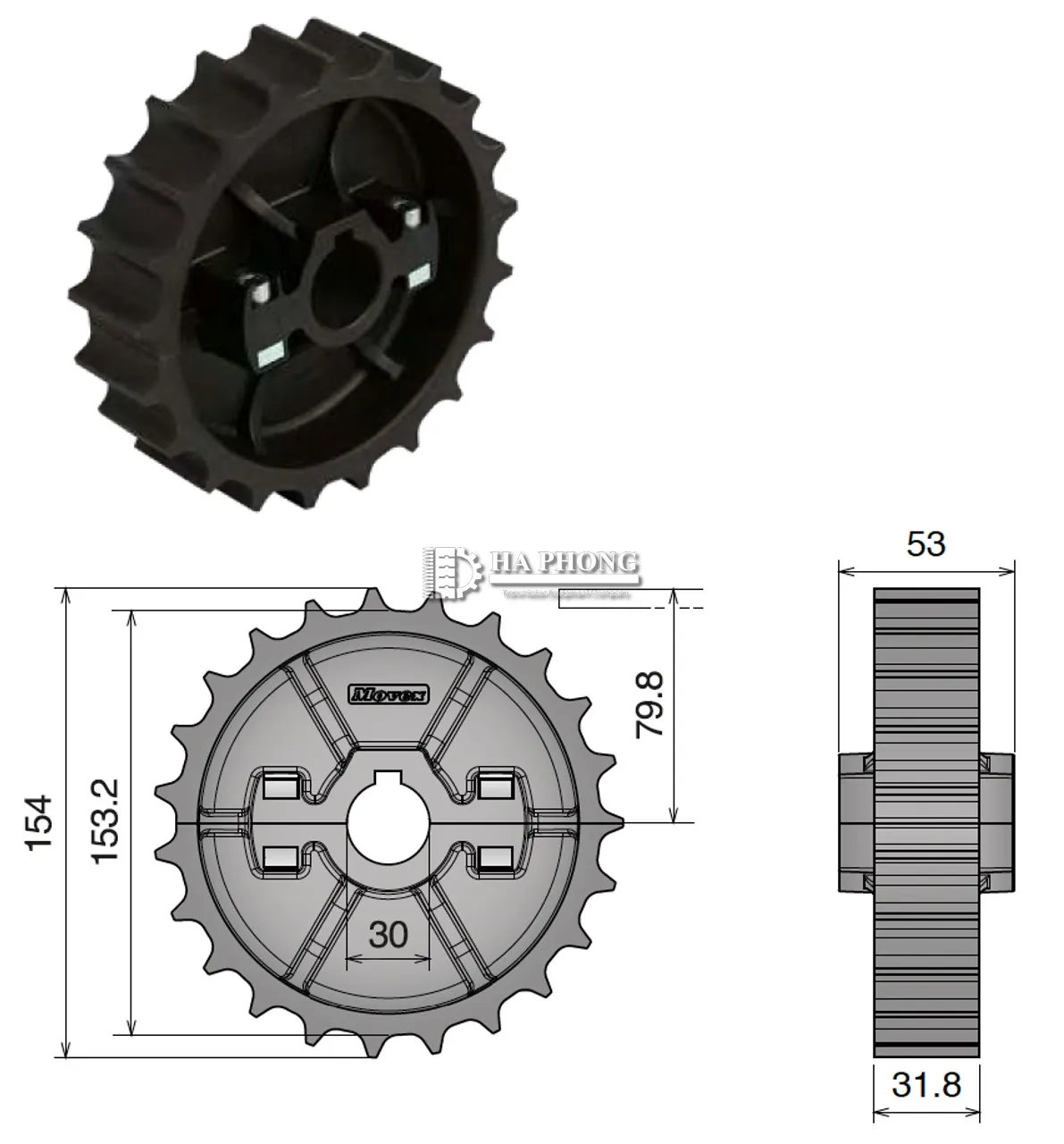 Nhông chủ động xích 881