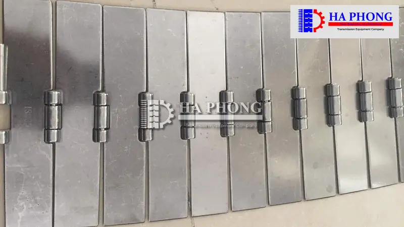 Băng tải xích Inox - Slat top chain Hình ảnh xích Inox của Hong's Belt thực tế