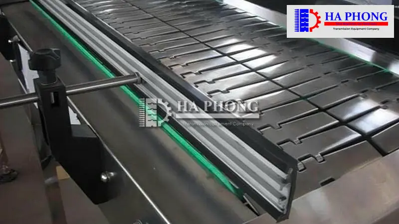 Băng tải xích Inox - Slat top chain Hình ảnh xích Inox Hong's Belt thực tế