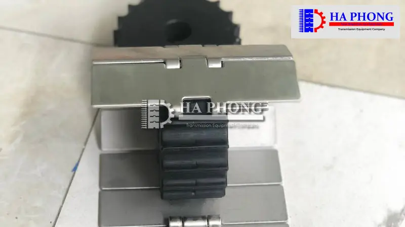 Băng tải xích Inox - Slat top chain xích Inox Hong's Belt