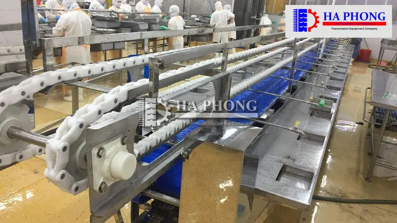 Ứng dụng Xích tải khay