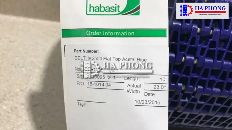 bề mặt băng tải bước 25.4mm