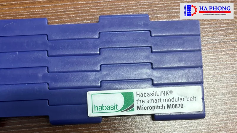 Băng tải chuyển tiếp Habasit bước nhỏ 0.3 inch - M070, M0863, M0873, M0876, M0885: