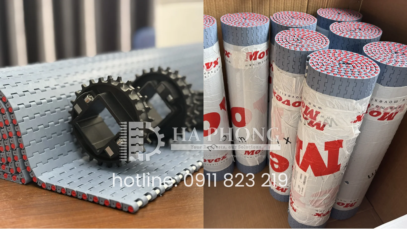 Cuộn băng tải nhựa Movex tại Hà Phong