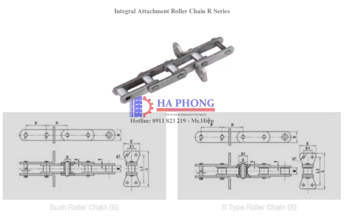 Xích tải liệu dòng R