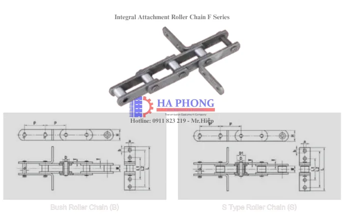 Xích tải liệu dòng F