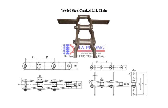 Xích tải liệu (Welded Steel Cranked Link Chain)