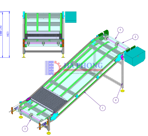 Thông tin chi tiết cấu tạo băng tải xích