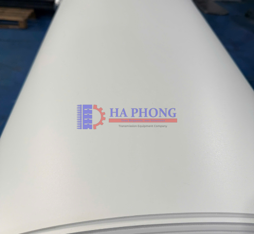 Băng tải PVC trắng trơn 2 lớp bố