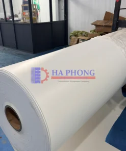 Băng tải PVC trắng trơn 2 lớp bố
