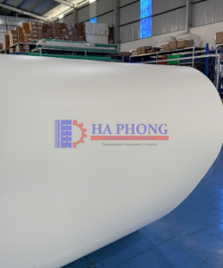Băng tải PVC trắng trơn 2 lớp bố
