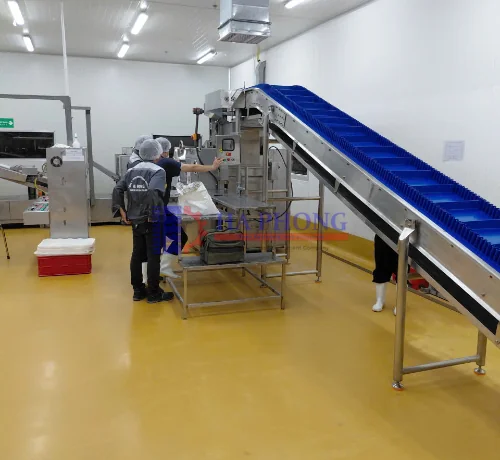 Hệ thống băng tải bột tại nhà máy sản xuất bánh ở Bình Dương Hệ thống băng tải bột tại nhà máy sản xuất bánh ở Bình Dương