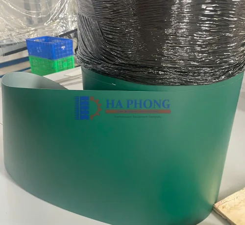 Băng tải nhựa PU 1.2mm màu xanh lá cây