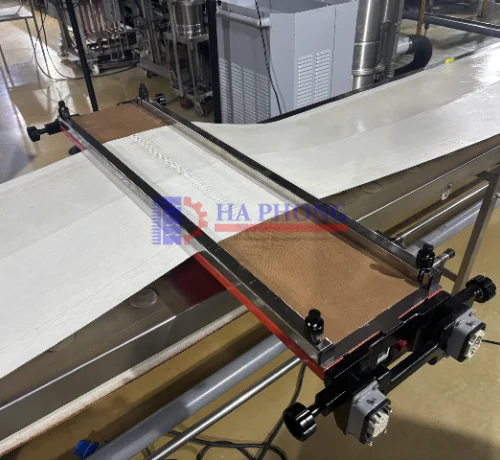Băng tải PU 1.3mm trắng 2 mặt nhám