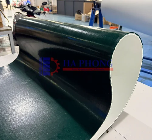 Băng tải TPU cuốn tôn, tải tấm thép